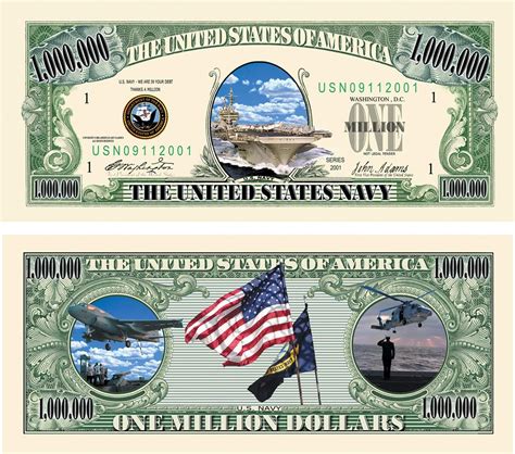Amazon.com: American Art Classics Set of 10 Bills-US Navy Million