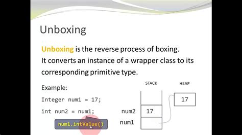 java basics boxing unboxing wrapper classes youtube