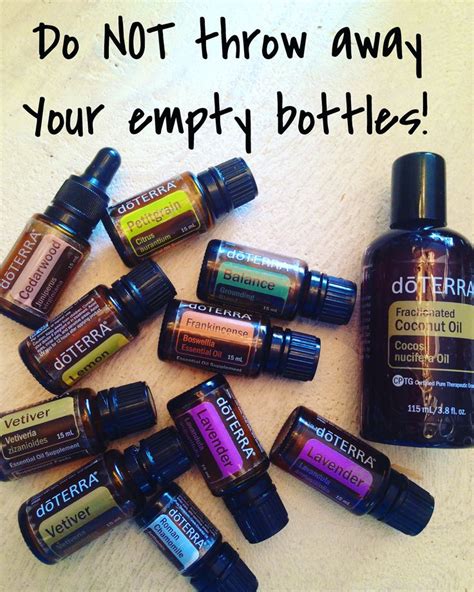 Doterra has several single essential oils as well as some oil blends. Reusing your empty Doterra bottles Instagram @kmawellness ...