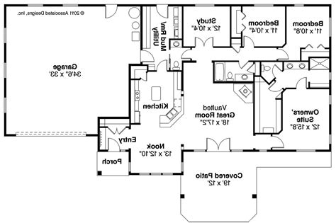 Some plans configure this with a guest suite on the first floor and the others (or just the remaining secondary bedrooms) upstairs for maximum flexibility. 4-Bedroom Ranch House Plans Ranch House Plans, lake house ...