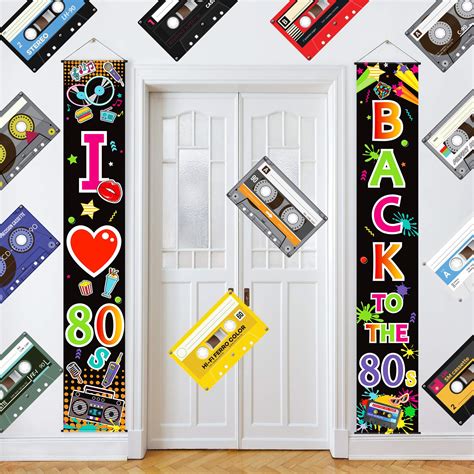 80s Party Decorations 80s Scene Setters Birthday Banner Backdrop I Love