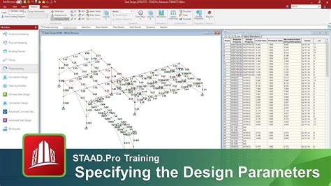 Specifying Steel Design Parameters In Staadpro Youtube