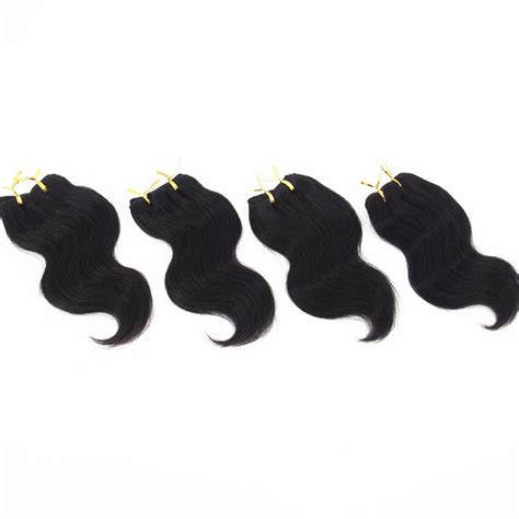 Angel Wavetm8 Inch Short Body Wave Human Hair Extension Black Human Hair Weft 100