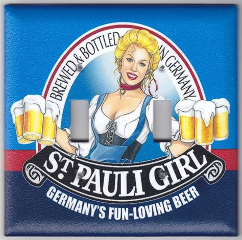 st pauli girl german beer switchplate cover double regular etsy