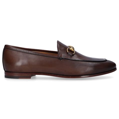 Gucci Jordaan Leather Loafers In Brown Lyst