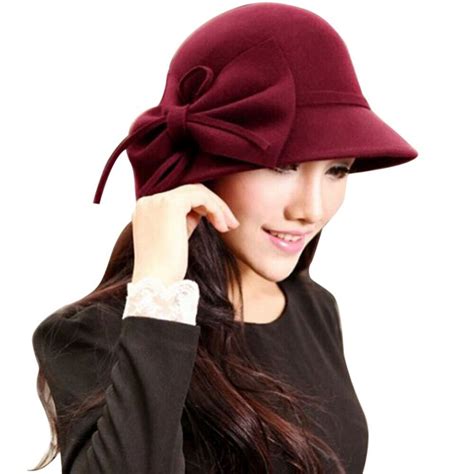 Элегантная женская шляпа осень зима Женская винтажная одноцветная