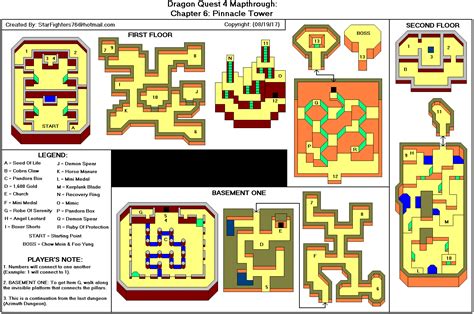 Dragon Quest Iv Chapters Of The Chosen C6 Pinnacle Tower Map Map For