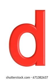 Glossy Red Letter D Lowercase d стоковая иллюстрация Shutterstock