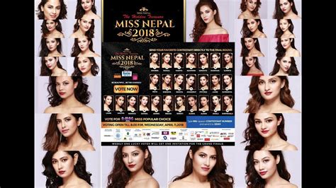 Miss Nepal 2018 Contestant Profile Voting Session Who Should Win Youtube