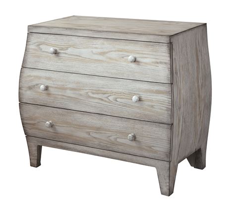 Plymouth 3 Drawer Light Driftwood Curved Chest