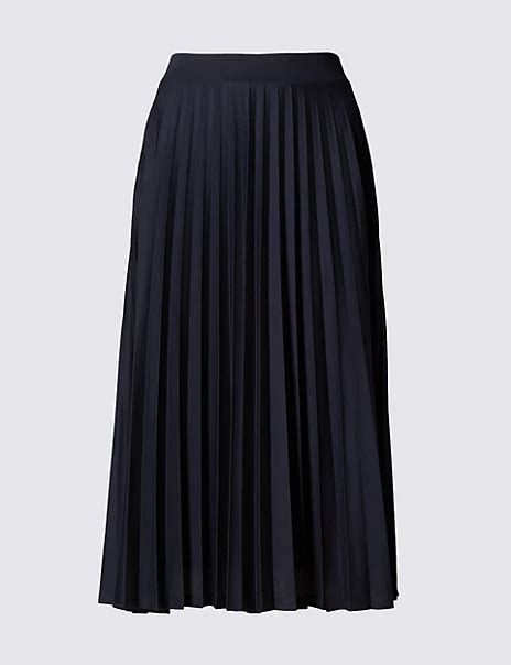 Pleated A Line Midi Skirt Mands Collection Mands