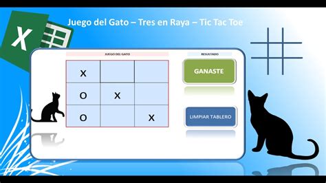 Juego Del Gato Tres En Raya Tic Tac Toe En Excel Youtube