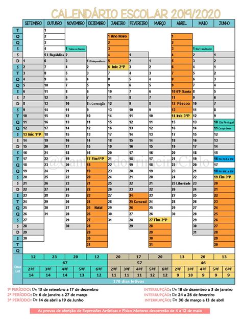 Calendário Escolar Ano Letivo 2019 2020 Sem Temapdf Esportes