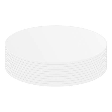 Pack Of 10 Round 6mm White Masonite Cake Board Elegant White Cake Board