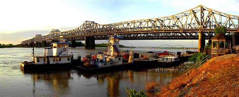 Memphis Tn Harahan Bridge Across The Mississippi River At Memphis