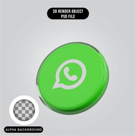 Premium Psd 3d Render Concept Social Media Icon Whatsapp