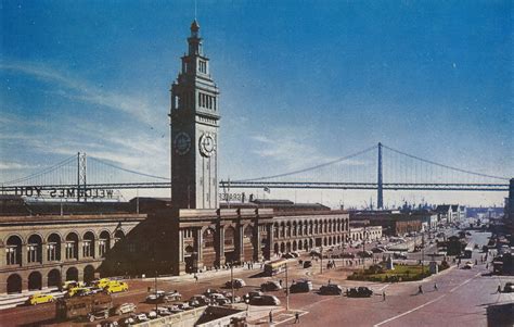 Writerquake Old Postcard Wednesday Ferry Building San Francisco