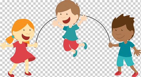 Tres Niños Jugando A Saltar La Ilustración De La Cuerda Saltando