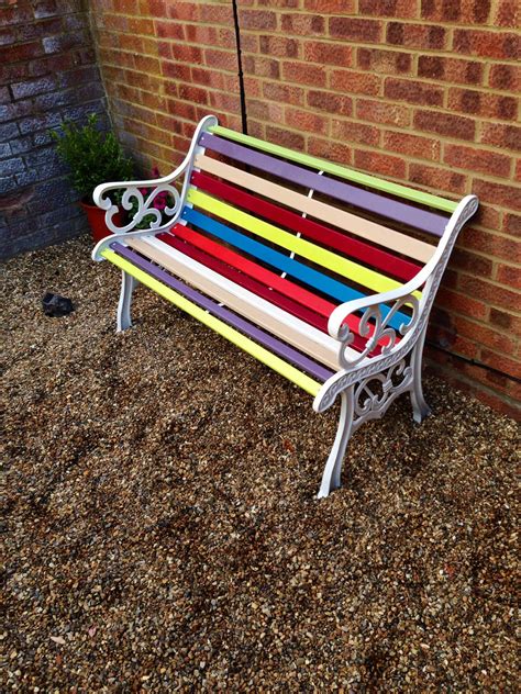 Park Bench Ideas Painted Outdoor Furniture Garden Bench