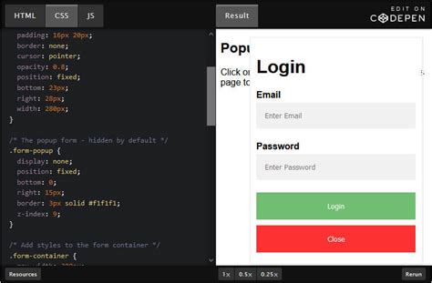 How To Create A Popup Form With Css And Javascript