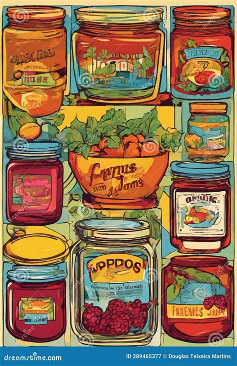 Illustration Of Various Food Preservation Methods Such As Farmers