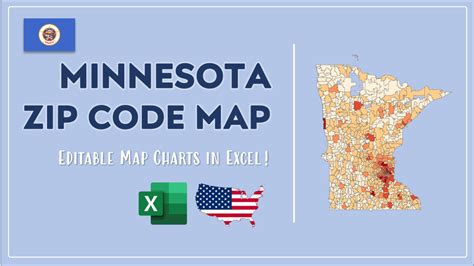 Minnesota Zip Code Map And Population List In Excel