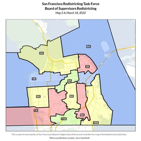 Redistricting Draft Maps 2a And 2b Of Sfs Supervisor Districts