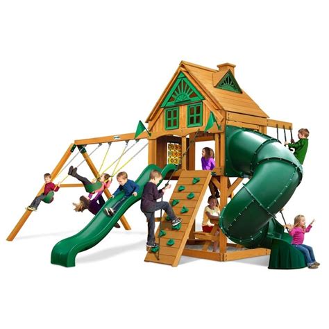 Gorilla Playsets Mountaineer Treehouse Residential Wood Playset With