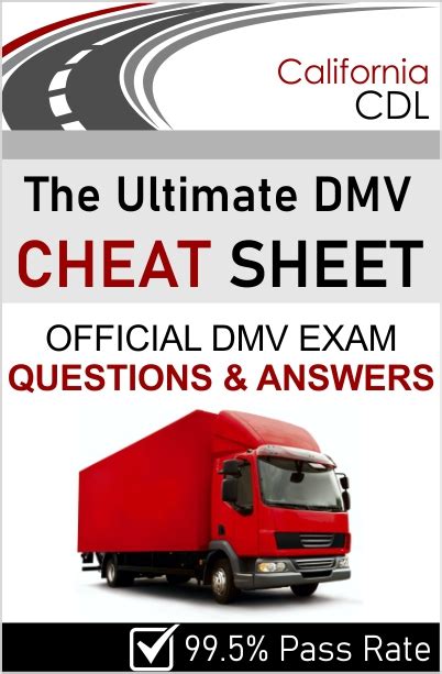 California Dmv Cdl Masterclass And Cheat Sheet Ace Your Dmv Test