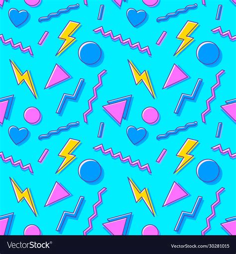 90s Seamless Pattern Royalty Free Vector Image