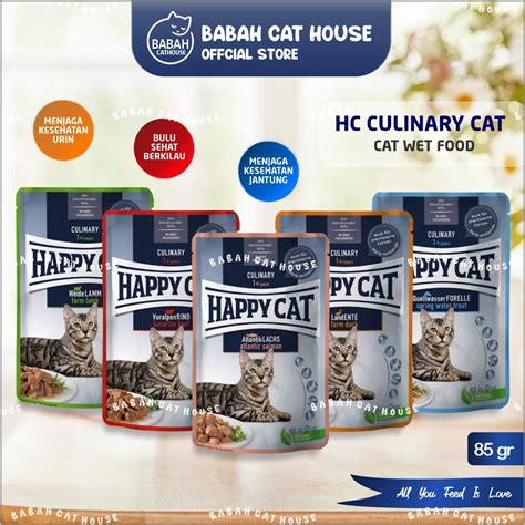 Jual Happy Cat Culinary Pouch 85gr Wet Cat Food Makanan Kucing Basah