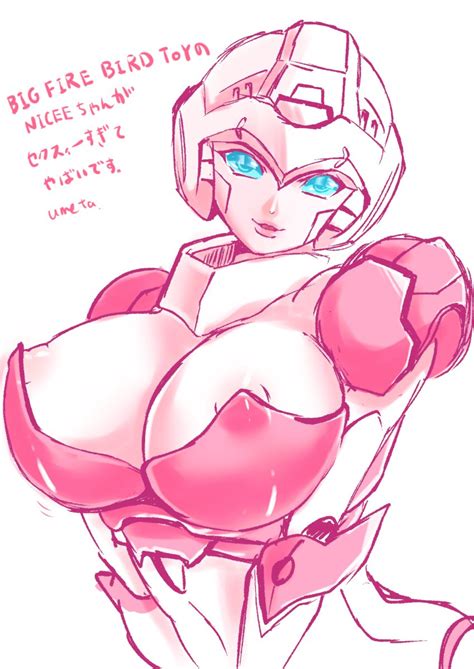 Arcee Nicee Transformers Highres 1girl Autobot Blue Eyes Breasts Character Name