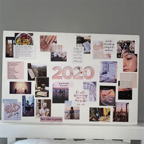 Vision Board 2020 In 2021 Vision Board Design Creative Vision Boards Vision Board Examples