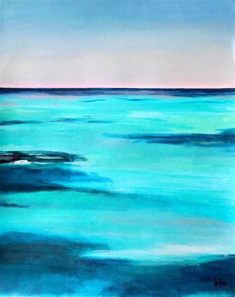 Original Acrylic Painting Abstract Seascape By Nikiardenfineart