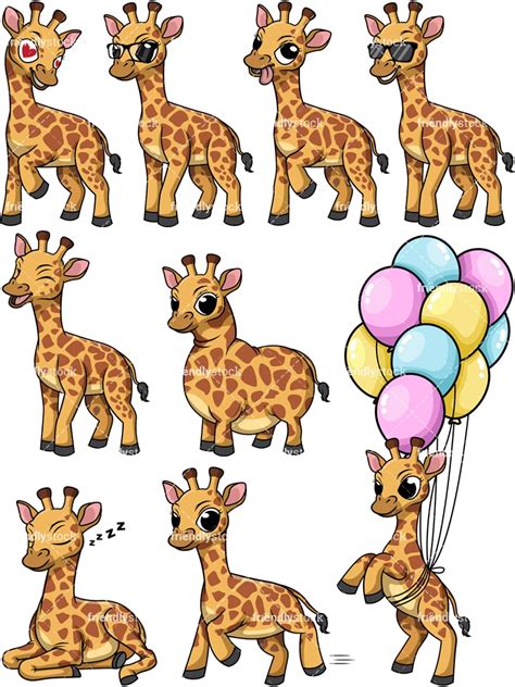 Wild Giraffe Cartoon Vector Clipart Friendlystock
