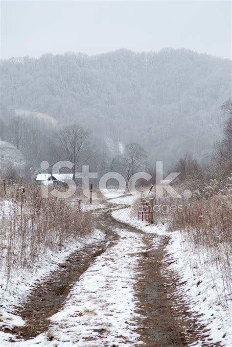 Winter In Rural Appalachia Roan Mountain Tennessee Stock Photo