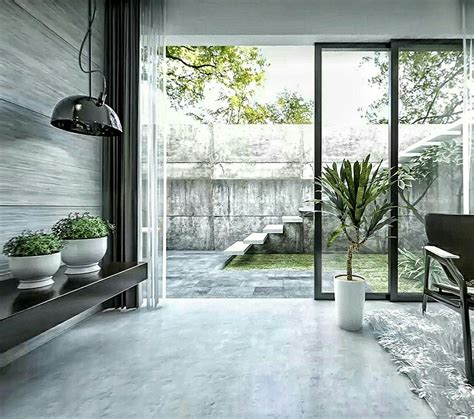 Modern Concrete Living Room Interior Design On Behance