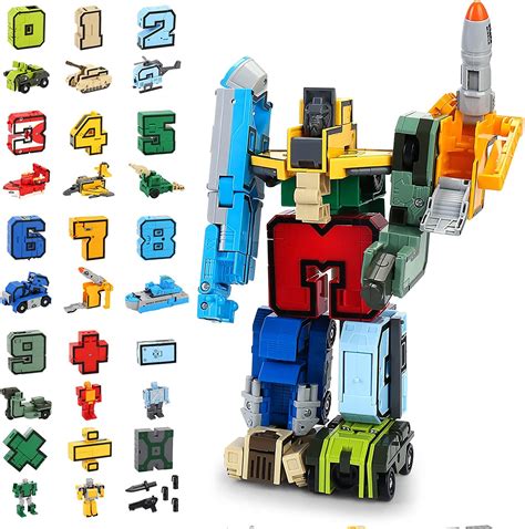Number Robots Transformers Elvasen 15 In 1 Number Robot