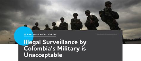 Illegal Surveillance by Colombia’s Military is Unacceptable - Colombia
