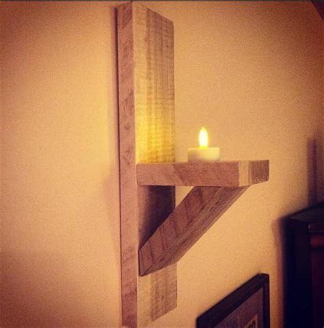 Diy Wall Mounted Pallet Candle Holders 101 Pallets