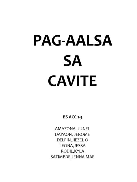 Cavite Mutiny Pagaalsa Sa Cavite 1872 Group 3