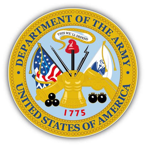 Army Department Seal Usa Car Bumper Sticker Decal 5 X 5