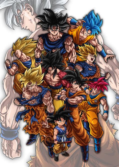 Legacy Of Son Goku Poster By David Onaolapo Displate Dragon Ball