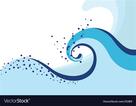 Sea Waves Royalty Free Vector Image Vectorstock