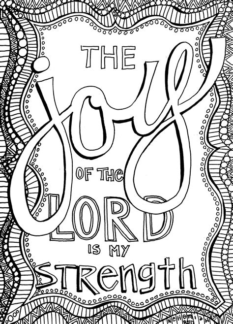 The Joy Of The Lord Sunday Doodle Christian Coloring Book Christian
