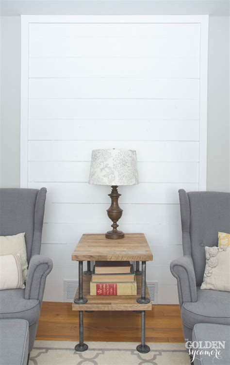 Diy Wood Plank Shiplap Accent Wall The Golden Sycamore