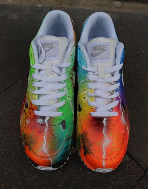 Custom Airbrush Nike Air Max 90 White Drip Galaxy Style Etsy