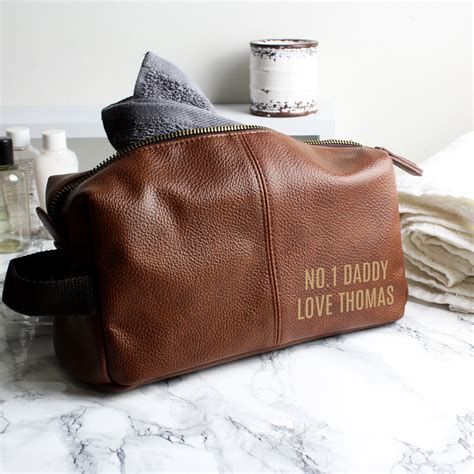 Men S Personalised Wash Bag Luxury Wash Bag With Your Own Etsy