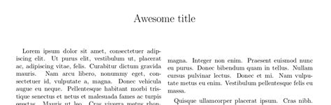 Spacing Reduce Space After Title In Two Column Article Tex Latex