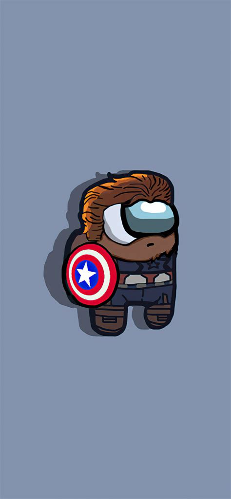 1242x2688 Among Us Captain America Minimal 4k Iphone Xs Max Wallpaper